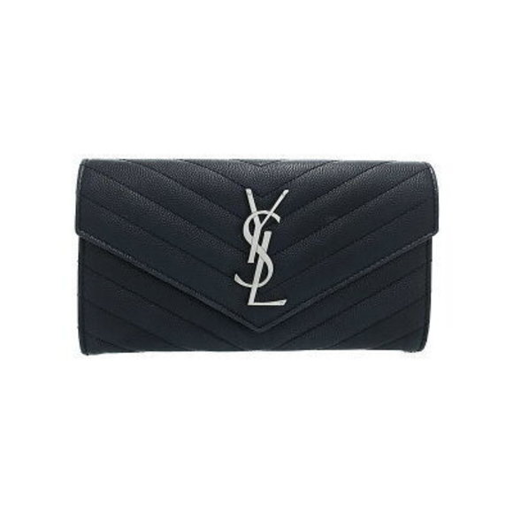 SAINT LAURENT PARIS Monogram Flap Wallet Bifold Long - Picture 1 of 8